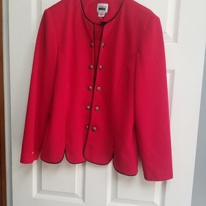 Red Knit Blazer
